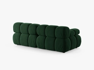 CANAPEA MODDULARA BELLIS, CU 2 LOCURI, VERDE SMARALD, CU TAPITERIE DIN CATIFEA BLUVEL, MICADONI - Img 3