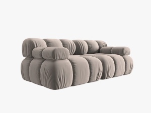 CANAPEA MODULARA BELLIS, 2 LOCURI, 188 CM, BEJ 16, TAPITERIE DIN CATIFEA, DESIGN DEOSEBIT - Img 2