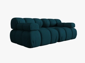 CANAPEA MODULARA BELLIS, CU 2 LOCURI, ALBASTRU MARIN, CU TAPITERIE DIN TEXTIL 3D SONIC, MICADONI - Img 2