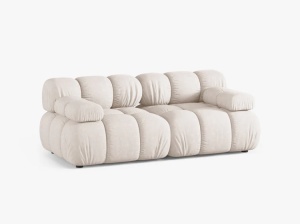 CANAPEA MODULARA BELLIS, CU 2 LOCURI, BEJ, CU TAPITERIE DIN TEXTIL STRUCTURAT LIBERTY, MICADONI - Img 2