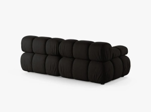 CANAPEA MODULARA BELLIS, CU 2 LOCURI, NEGRU, CU TAPITERIE DIN TEXTIL STRUCTURAT LIBERTY, MICADONI - Img 3