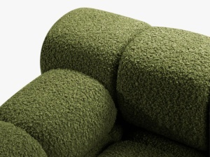 CANAPEA MODULARA BELLIS, CU 2 LOCURI, VERDE, CU TAPITERIE BOUCLE ROLF, MICADONI - Img 4