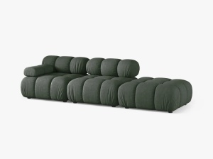 CANAPEA MODULARA BELLIS, PE DREAPTA, VERDE INCHIS, CU TAPITERIE DIN TEXTIL STRUCTURAT LIBERTY, MICADONI - Img 2