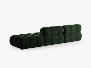CANAPEA MODULARA BELLIS, PE DREAPTA, VERDE SMARALD, CU TAPITERIE DIN CATIFEA VENUS, MICADONI - Img 3