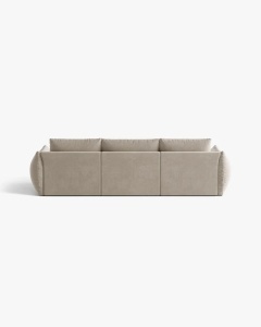 CANAPEA MODULARA, CU 4 LOCURI, BLOOM, 232 CM, BEJ DESCHIS, CU TAPITERIE DIN TEXTIL CATIFEA CASINO, MICADONI - Img 3