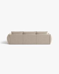 CANAPEA MODULARA, CU 4 LOCURI, BLOOM, 232 CM, BEJ DESCHIS, CU TAPITERIE DIN TEXTIL STRUCTURAT WIND, MICADONI - Img 4