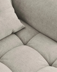 CANAPEA MODULARA, CU 4 LOCURI, BLOOM, 232 CM, GRI DESCHIS, CU TAPITERIE DIN TEXTIL STRUCTURAT WIND, MICADONI - Img 6