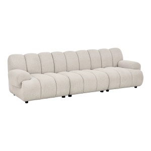 CANAPEA MODULARA LIVING TAZA 275CM, DIN LEMN SI TEXTIL, CULOARE BEJ NISIPIU, HOUSE NORDIC - Img 3