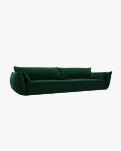 CANAPEA SPATIOASA SI CONFORTABILA KAELLE, 248 CM, CU 4 LOCURI, VERDE SMARALD, CU TAPITERIE DIN TEXTIL CATIFEA BLUVEL, MICADONI - Img 2