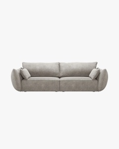 CANAPEA SPATIOASA SI CONFORTABILA KAELLE, CU 3 LOCURI, GRI DESCHIS, 208 CM, CU TAPITERIE DIN TEXTIL CHENILLE OVER THE HORIZON, MICADONI