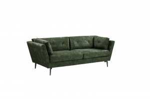 CANAPEA SUPERBA, COMFORT 220CM, COD 40324, DIN LEMN SI TAPITERIE CATIFEA VERDE INCHIS - Img 1
