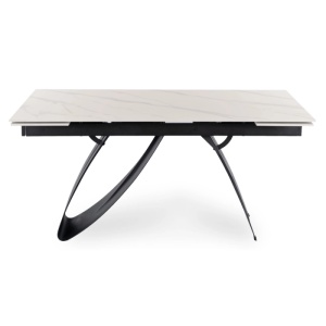 CEL MAI MIC PRET!!!MASA EXTENSIBILA 160-220CM, ARTIM MEBLE, REALIZATA DIN METAL SI CERAMICA, CULOARE MARMURA ALBA/NEGRU, STIL MODERN - Img 6