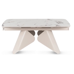 CEL MAI MIC PRET!!!MASA EXTENSIBILA 160-240CM, ARTIM MEBLE, REALIZATA DIN METAL SI CERAMICA, CULOARE MARMURA ALBA/CREM, STIL MODERN - Img 10