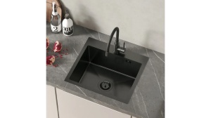CHIUVETA BUCATARIE REA LUKE 100, CU BATERIE INCLUSA, NEGRU, DIN INOX, CALITATE SUPERIOARA - Img 5