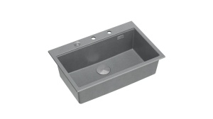 CHIUVETA BUCATARIE REA MARC 110 WORKSTATION, GRI METALIC/CROM, DIN GRANIT, CALITATE SUPERIOARA