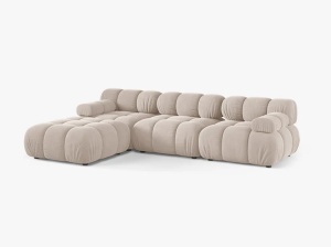 COLTAR BELLIS, CU 4 LOCURI, BEJ DESCHIS, CU TAPITERIE DIN CATIFEA VENUS, MICADONI - Img 2