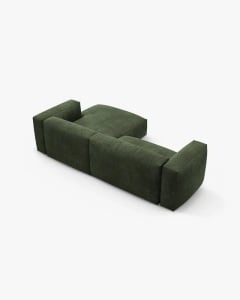 COLTAR CU 2 LOCURI, MARTINA, PE DREAPTA, 280 CM, VERDE, TAPITAT CU TAPITERIE DIN TEXTIL CATIFEA VOGUE, MICADONI - Img 5