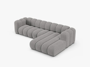 COLTAR CU 4 LOCURI LUPIN 288, PE DREAPTA, GRI INCHIS, CU TAPITERIE DIN TEXTIL CHENILLE EDEN, MICADONI - Img 3