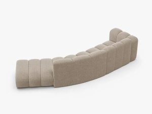 COLTAR CU 5 LOCURI, LUPIN, 335, PE DREAPTA, BEJ DESCHIS, CU TAPITERIE DIN TEXTIL CHENILLE EDEN, MICADONI - Img 3