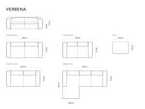 COLTAR DREAPTA 282CM, VERBENA 4 LOCURI, DIVERSE CULORI, MATERIAL CATIFEA, ARTIM GROUP COLLECTION - Img 12