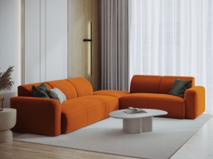 COLTAR DREAPTA 315CM, JASMIN 6 LOCURI, DIVERSE CULORI, MATERIAL CATIFEA, ARTIM GROUP COLLECTION - Img 7