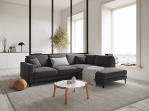 COLTAR ELEGANT DREAPTA 254CM, VENUS 5 LOCURI, DIVERSE CULORI, MATERIAL CATIFEA, ARTIM GROUP COLLECTION - Img 11