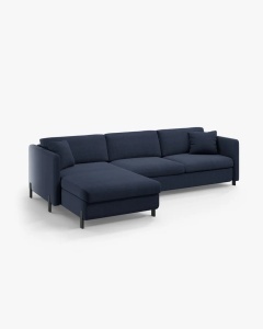 COLTAR EXTENSIBIL GLORIA, ALBASTRU, PE STANGA, 266 CM, TAPITAT CU TAPITERIE DIN TEXTIL STRUCTURAT BJORN, MICADONI - Img 6