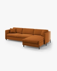 COLTAR EXTENSIBIL GLORIA, PE DREAPTA, CARAMIZIU, 170X286 CM, TAPITAT CU TAPITERIE DIN TEXTIL STRUCTURAT BJORN, MICADONI - Img 5