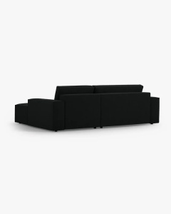 COLTAR EXTENSIBIL, PE DREAPTA, JODIE, 246X151 CM, NEGRU, TAPITAT CU TAPITERIE DIN TEXTIL BOUCLE BALOO, MICADONI - Img 4