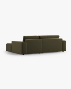 COLTAR EXTENSIBIL, PE DREAPTA, JODIE, 246X151 CM, VERDE, TAPITAT CU TAPITERIE DIN TEXTIL CATIFEA BLUVEL, MICADONI - Img 4