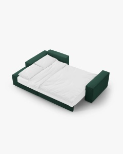 COLTAR EXTENSIBIL, PE STANGA, JODIE, 246X151 CM, VERDE, TAPITAT CU TAPITERIE DIN TEXTIL STRUCTURAT MEGAN, MICADONI - Img 2