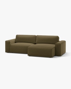 COLTAR EXTENSIBIL VICTOR, PE DREAPTA, VERDE, 246X148 CM, TAPITAT CU TAPITERIE DIN TEXTIL STRUCTURAT MOLYBDENE, MICADONI - Img 2