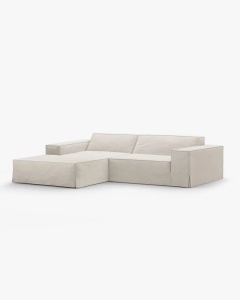 COLTAR JODIE PE STANGA, 224X162 CM, NATURAL, TAPITAT CU TAPITERIE DIN TEXTIL STRUCTURAT LINS, MICADONI - Img 2