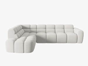 COLTAR LISA, STANGA, 5 LOCURI, 293 CM, GRI DESCHIS 01, TAPITERIE DIN STOFA, DESIGN DEOSEBIT