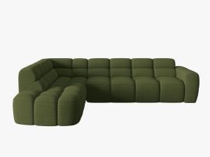 COLTAR LISA, STANGA, 5 LOCURI, 293 CM, VERDE OLIVE 35, TAPITERIE DIN STOFA, DESIGN DEOSEBIT