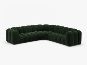 COLTAR LUPIN, 280, VERDE SMARALD, CU TAPITERIE DIN CATIFEA VENUS, MICADONI - Img 2