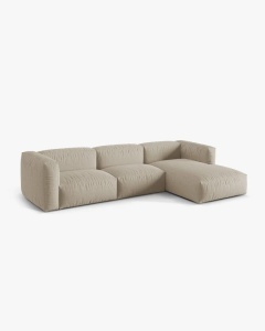 COLTAR MARTINA, 130X176 CM, PE DREAPTA, BEJ DESCHIS, TAPITAT CU TAPITERIE DIN TEXTIL STRUCTURAT BOSTON, MICADONI - Img 2