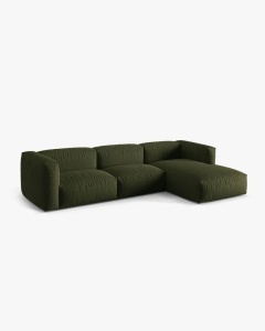 COLTAR MARTINA, 130X176 CM, PE DREAPTA, VERDE, TAPITAT CU TAPITERIE DIN TEXTIL STRUCTURAT BOSTON, MICADONI - Img 2
