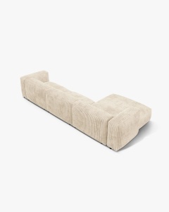 COLTAR MARTINA, 130X176 CM, PE STANGA, BEJ DESCHIS, TAPITAT CU TAPITERIE DIN TEXTIL CORDOI TILIA, MICADONI - Img 3