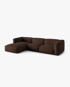 COLTAR MARTINA, 130X176 CM, PE STANGA, CIOCOLATIU, TAPITAT CU TAPITERIE DIN TEXTIL CATIFEA VOGUE, MICADONI - Img 2