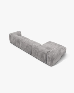 COLTAR MARTINA, 130X176 CM, PE STANGA, GRI DESCHIS, TAPITAT CU TAPITERIE DIN TEXTIL CORDOI TILIA, MICADONI - Img 3