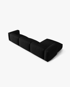 COLTAR MARTINA, 130X176 CM, PE STANGA, NEGRU, TAPITAT CU TAPITERIE DIN TEXTIL STRUCTURAT BOSTON, MICADONI - Img 4