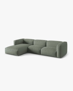 COLTAR MARTINA, 130X176 CM, PE STANGA, VERDE MUSCHI, TAPITAT CU TAPITERIE DIN TEXTIL STRUCTURAT BOSTON, MICADONI - Img 2