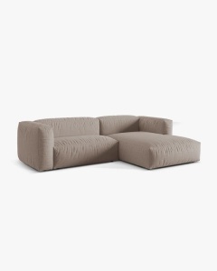 COLTAR MARTINA, BEJ INCHIS, 244 CM, DREAPTA, CU TAPITERIE DIN TEXTIL STRUCTURAT BOSTON, MICADONI - Img 2