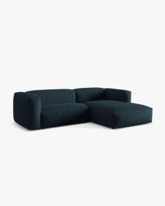 COLTAR MARTINA, BLUE JEANS, 244 CM, DREAPTA, CU TAPITERIE DIN TEXTIL STRUCTURAT BOSTON, MICADONI - Img 2