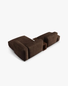 COLTAR MARTINA, PE DREAPTA, 285 CM, GRI, TAPITAT CU TAPITERIE DIN TEXTIL CATIFEA VOGUE, MICADONI - Img 4