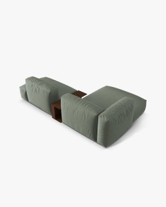 COLTAR MARTINA, PE STANGA, 285 CM, VERDE MUSCHI, TAPITAT CU TAPITERIE DIN TEXTIL STRUCTURAT BOSTON, MICADONI - Img 4