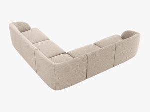 COLTAR MILEY, 5 LOCURI, BEJ INCHIS 30, TAPITERIE CHENILLE, DESIGN DEOSEBIT - Img 2