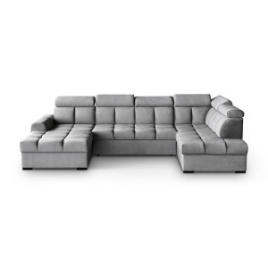 COLTAR MODERN DEOSEBIT, GOMEZ U 330CM, DIN CATIFEA DE CULOARE GRI DESCHIS, CONFORT SPORIT, MARS - Img 4