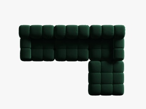 COLTAR MODULAR BELLIS, 4 LOCURI, 282 CM, VERDE 38, TAPITERIE DIN CATIFEA, DESIGN DEOSEBIT - Img 3